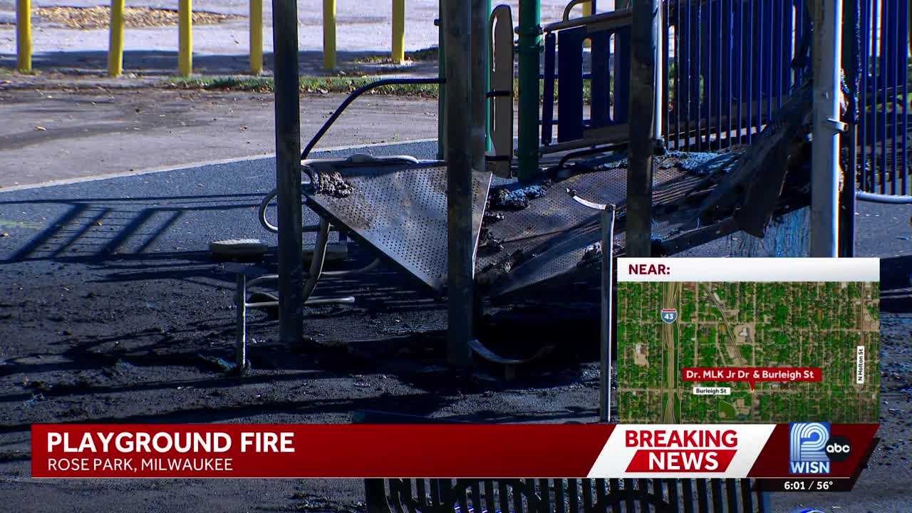 Fire at Milwaukee park melts playground equipment — WISN 12 Milwaukee, Estero Community news