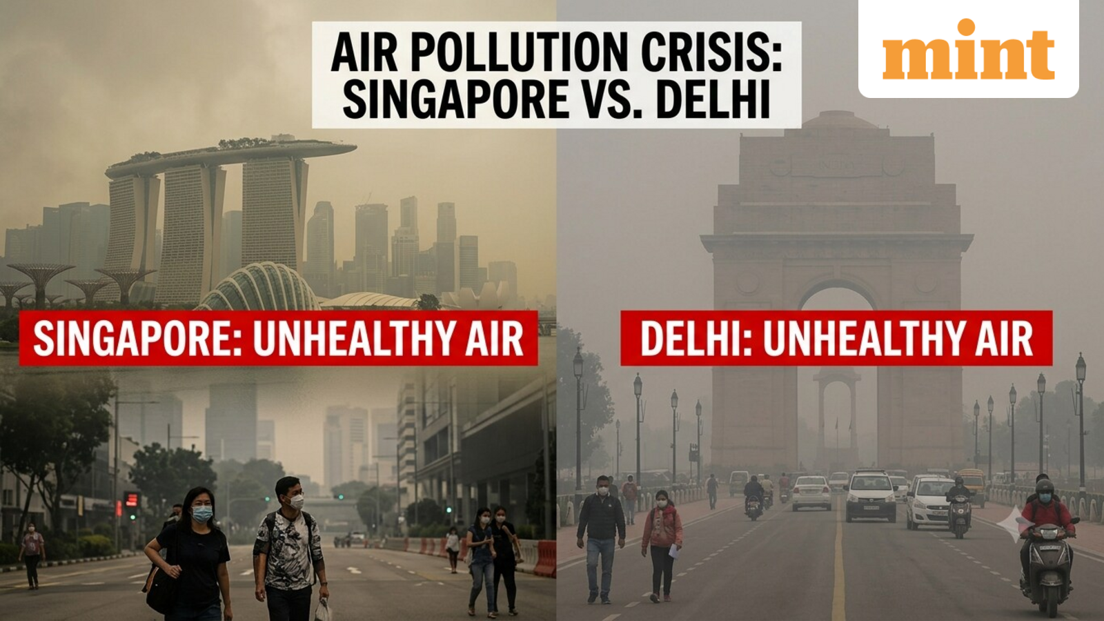 Delhi braces for GRAP curbs as AQI soars; Singapore battles wildfire haze. How do the two compare? — Mint India, Estero Technology news