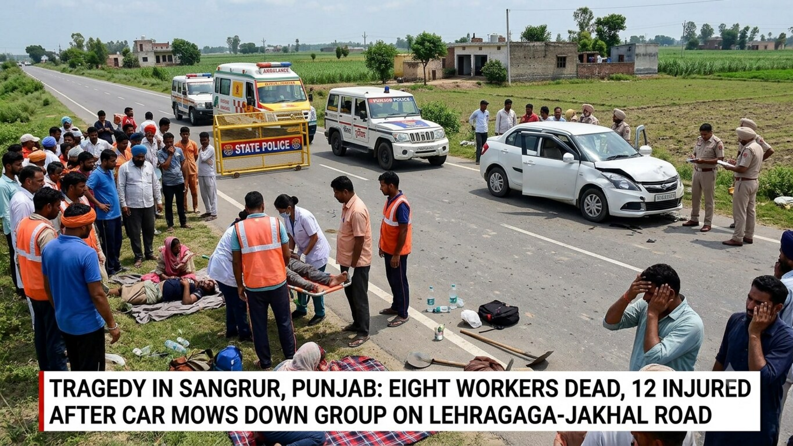 Eight dead, 12 injured as car runs over workers in Punjab's Sangrur: What led to the accident? Details — Mint India, Estero Technology news